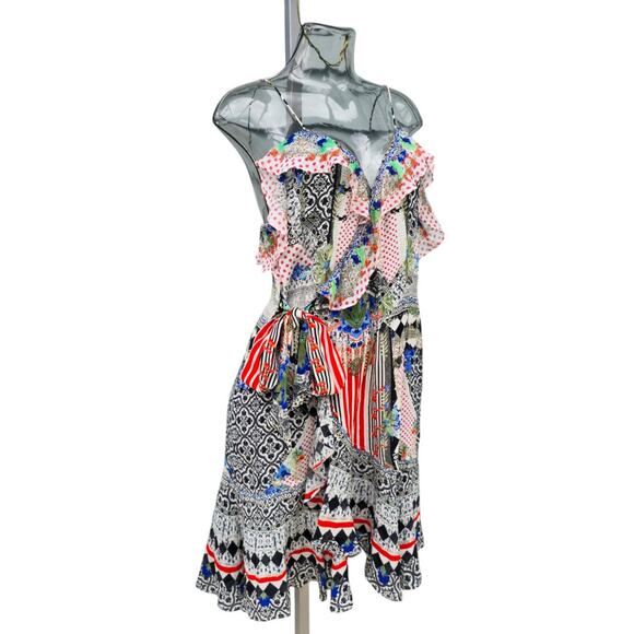 Camilla Franks Meet Me Here Short Wrap Frill Dress Size L - Picture 2 of 14